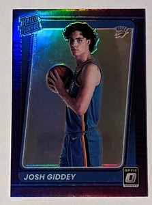 Josh Giddey 2021-22 Donruss Optic Purple Prizm Rated Rookie #152 RC Thunder - Picture 1 of 3
