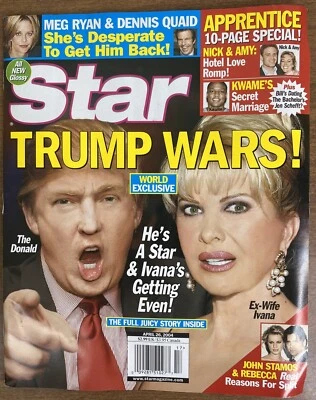 Star Magazine April 26, 2004 - Trump Wars! Donald vs. Ivana, Meg Ryan, Dennis Qu Foto 1 de 4