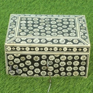 Home Décor Bone Inlay Hand Pended Box Resin Crackers Design Box - Picture 1 of 6