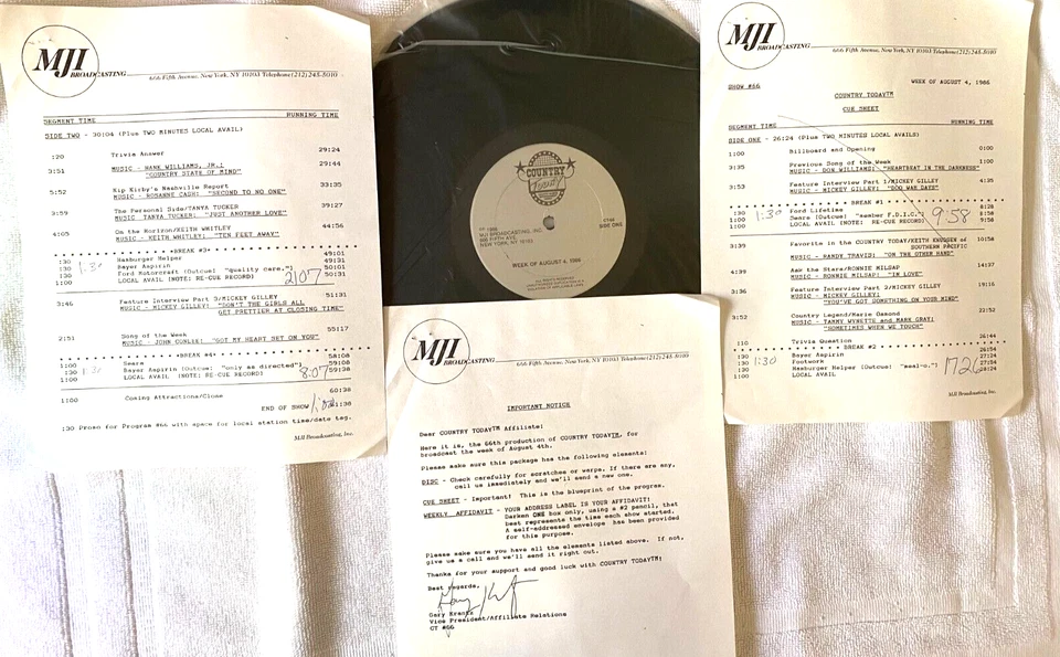 8/4/86 COUNTRY TODAY FEATURES MICKEY GILLEY; HW JR, TAMMY WYNETTE & MARK GRAY - Image 1 of 1