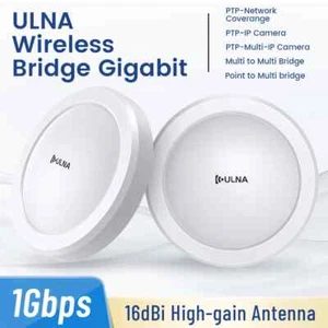 ULNA 5.8G 5KM Long Range CPE Wireless Bridge Gigabit WiFi Bridge Outdoor 16dBi - Zdjęcie 1 z 8