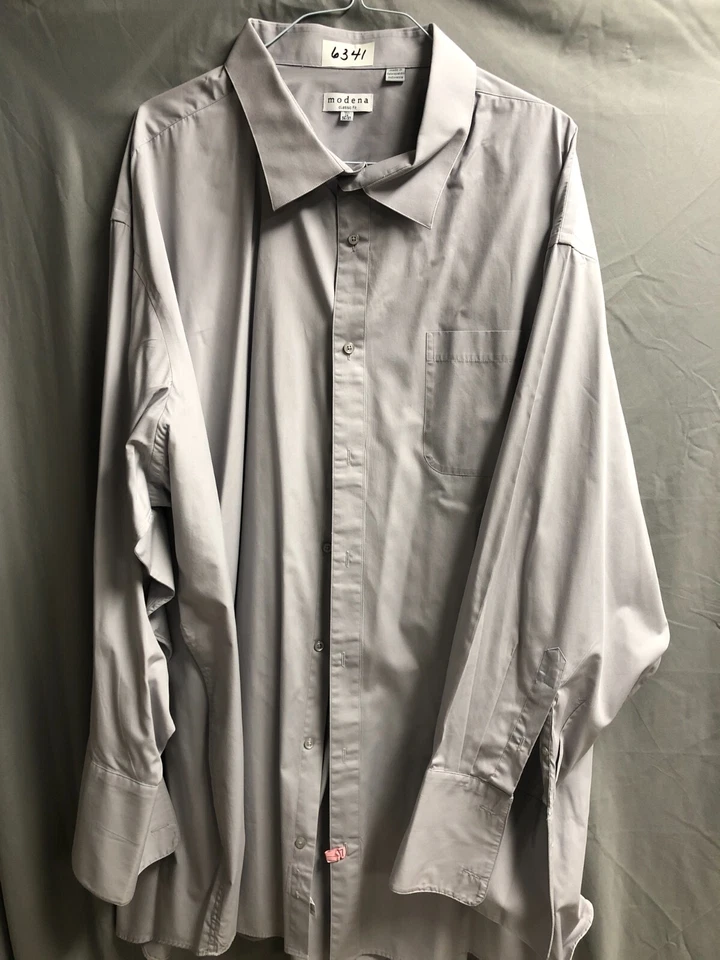 Men's Modena Gray Dress Shirt Size 24 - Image 1 of 1