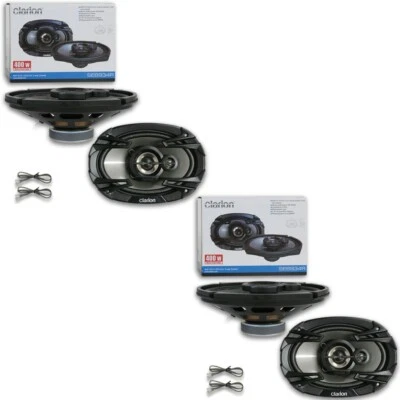 4 x CLARION 6" x 8" 6X8 INCH 2-WAY CAR AUDIO COAXIAL SPEAKERS 300 WATTS MAX - Image 1 of 3