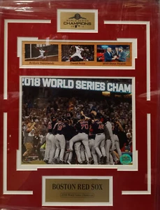 "Boston Red Sox" World Series Champions Custom Framed 22x15 TX SHIPPER - Picture 1 of 4
