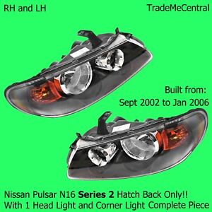 Hatch Back Head Lights 2002 2003 2004 2005 2006 for Nissan Pulsar N16 Series 2