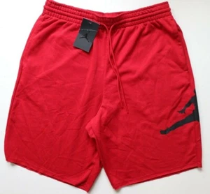 NIKE AIR JORDAN JUMPMAN LOGO FRENCH TERRY SHORTS - GYM RED AQ3115-687 - MEN 2XL - Picture 1 of 12