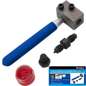 BlueSpot 4 Stck. Doppel Auto Bremsleitung Bördel Bördel Werkzeug Hand Kit 3/16" SAE - Bild 1 von 3