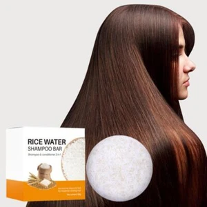 Rice Water Shampoo Bar for Hair Moisture & Shine Anti Hair Loss Soap US- New - Picture 1 of 18
