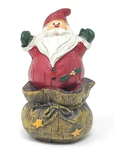 Estatuilla de resina de Santa en saco de juguete - 4 1/4 de alto - Envío gratuito - Imagen 1 de 6