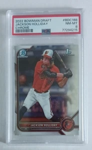 2022 Bowman Draft Jackson Holliday Chrome Rookie Card #BDC168 PSA 8 NM-MT - Picture 1 of 2