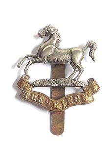 Original WW1 King's Liverpool Regiment Cap Badge Bi-metal Slider Antique - Picture 1 of 8