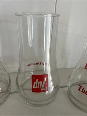 7 Up the Uncola Upside Down Drinking Glass Vintage 7up (set of 4) - Image 1 of 4