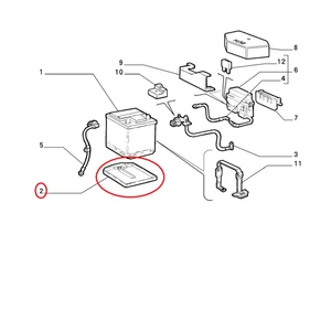 VASCHETTA TENUTA BATTERIA FIAT COUPE' - LANCIA DELTA ORIGINALE 46415909 - Foto 1 di 1