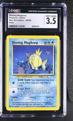 CGC 3.5 Shining Magikarp 2001 Neo Revelation 66/64 Holo Pokemon Card - Image 1 of 2
