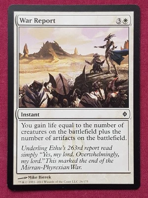 Magic The Gathering NEW PHYREXIA WAR REPORT white card MTG - Image 1 of 2