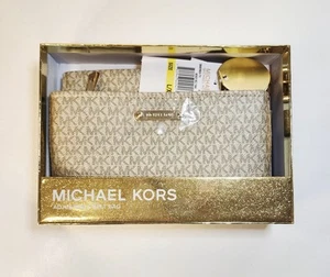 Michael Kors Women’s Belt Bag Pale Gold MK Logo Adjustable Size L/XL NEW - Picture 1 of 4