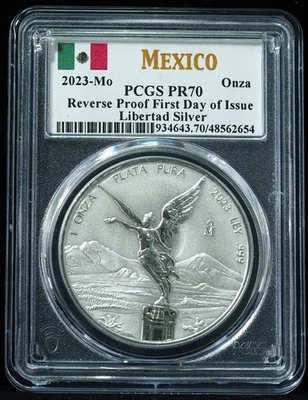 2023-Mo Reverse Proof First Day Issue Liberated Silver PCGS PR70 - Image 1 of 3