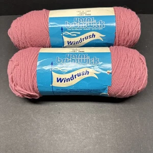 Lot Of 2 Vintage Brunswick Windrush Orlon Acrylic Yarn Imari Rose Pink #90582 - Picture 1 of 8