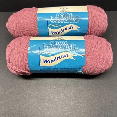 Lot Of 2 Vintage Brunswick Windrush Orlon Acrylic Yarn Imari Rose Pink #90582 - Image 1 of 4