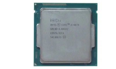 Intel Core i5-4670 3.4 GHz LGA 1150 5 GT/s Desktop CPU Processor SR14D - Image 1 of 2