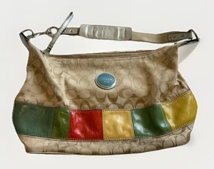 Coach Womens Multicolor Signature Print Jacquard Inner Pockets Zipper Hobo Bag - Picture 1 of 5