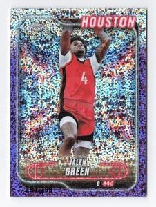 2024-25 Topps Chrome Basketball Jalen Green Purple Speckle #199 Numbered /299 - Picture 1 of 2