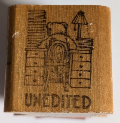 Sello de madera/caucho "sin editar" de colección escuela, maestro Foto 1 de 4