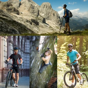 Guante de ciclismo transpirable antideslizante acolchado en gel medio dedo para hombre - Imagen 1 de 35