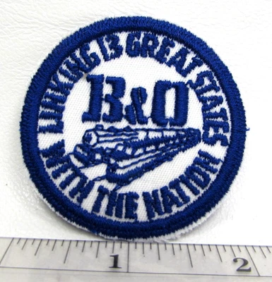 Vintage B & O Railroad Patch Linking 13 Great States w Nation Baltimore MD Train - Image 1 of 3
