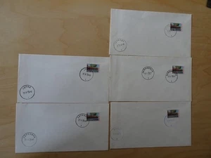 Türk-Zypern Michel Nr. 2 auf 5 verschiedenen Blankobriegen (11685) - Picture 1 of 2
