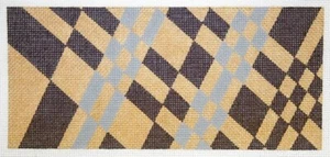 Needlepoint Handpainted Lee BR Canvas Gold and Brown 8x4 - Picture 1 of 1