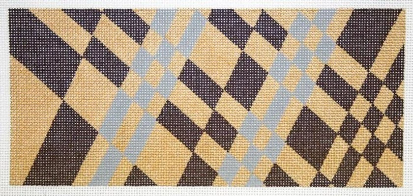 Needlepoint Handpainted Lee BR Canvas Gold and Brown 8x4 - Image 1 of 1