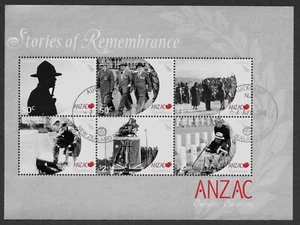 NEW ZEALAND 2010 ANZAC REMEMBRANCE MINIATURE SHEET (EX BOOKLET) FINE USED (CTO) - Picture 1 of 1