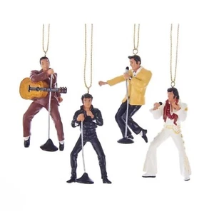 Kurt Adler Elvis Presley Adorno Set de Regalo Adornos 4 Piezas Caja Set 2.5 Pulgadas - Imagen 1 de 5