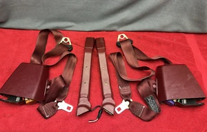 88-98 CHEVY SILVERADO OBS EXTENDED CAB BUCKET SEAT BELTS RED RETRACTOR SET TRW - Picture 1 of 13