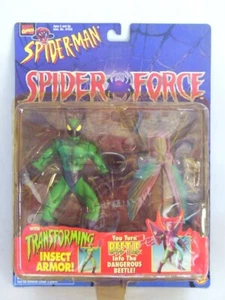 Spider-Man - Spider Force Transforming Armor Beetle Figure - 1997 Toy Biz Toybiz - Picture 1 of 2