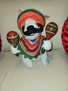 Animated Mariachi Mousetached Puppy Singing MACARENA Maracas Chihuahua Party Dog - Picture 1 of 4
