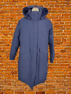 WOMENS LANDS'END UK SMALL PURPLE PADDED HOODED DOWN PARKA PUFFER JACKET COAT - Picture 1 of 6