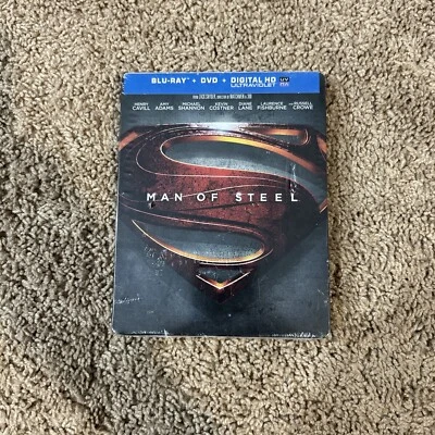 Man of Steel Steel Book+ Blu-Ray+ Dvd+ Digital Sealed New Please Read Notes,￼ - Image 1 of 4