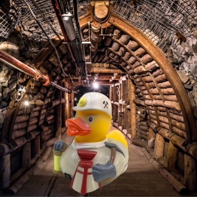 Bergmann Steiger Bergbau Zeche Glück Auf Ente Badeente Quietscheente Gummiente - Bild 1 von 4