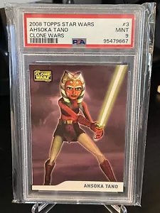 2008 Topps Star Wars: The Clone Wars Ahsoka Tano #3 Rookie Card PSA 9 - Picture 1 of 2