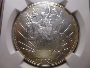 Mexico One Peso Caballito 1913 NGC UNC Details - Picture 1 of 4