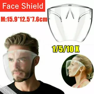 Face Shield Protective Facial Cover Transparent Glasses Visor Anti-Fog Cover - Picture 1 of 12