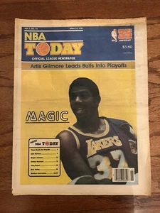 1981 Vintage "NBA TODAY" {MAGIC JOHNSON} Basketball Newspaper Magazine, RARE! - Picture 1 of 23