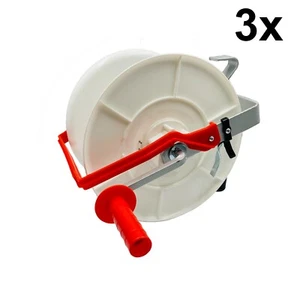 3 x 3:1 Geared Reel Electric Fencing Tape and Wire Handheld Mounted equestrian - Picture 1 of 1