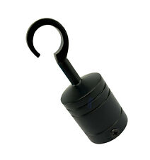 Powder Coated Black Decking Rope Hook Fitting Fixing Garden Outdoor 24mm - 50mm