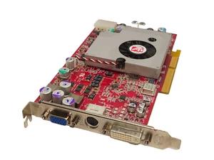 ATI RADEON 9800 PRO 256MB DDR SDRAM AGP 8x GRAFIKKARTE VGA DVI S-VIDEO #GK10632 - Bild 1 von 3
