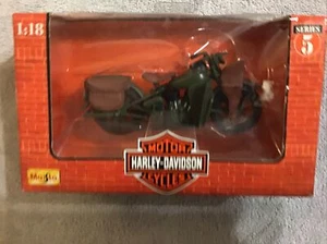 1998 Harley Davidson 1942 WLA FLAT HEAD Motorcycle Maisto 1/18 Diecast Series 5 - Picture 1 of 7