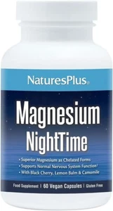 Natures Plus KalmAssure Magnesium NightTime 60 Vegan Capsules - Picture 1 of 6