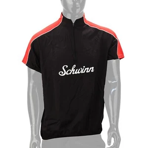Schwinn Herren Classic Radtrikot, schwarz/rot, 10" Reißverschluss, 3 Gesäßtaschen - Bild 1 von 6